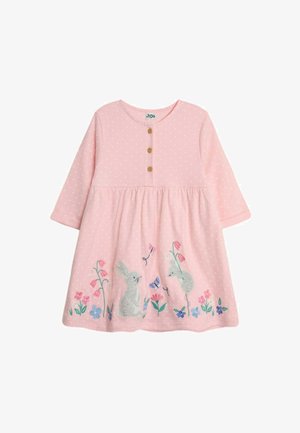 JoJo Maman Bébé MOUSE APPLIQUE BUTTON FRONT - REGULAR FIT - Rochie de zi - pink