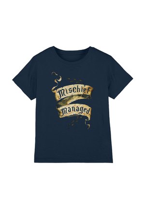 Cotton Soul, HARRY POTTER MISCHIEF MANAGED UNISEX - T-Shirt print - dark blue