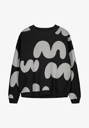O-NECK - Jumper - black, grey