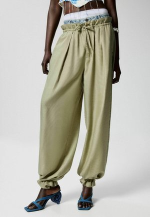 HYBRID LONG PANTS WITH -  CHECKS - Nohavice - gray