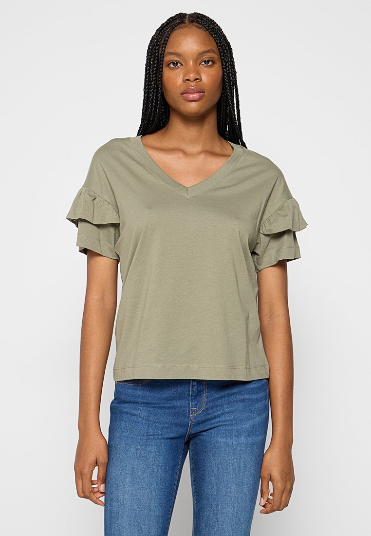 Selected Femme T-shirt basic groen Selected Femme T-shirt basic groen