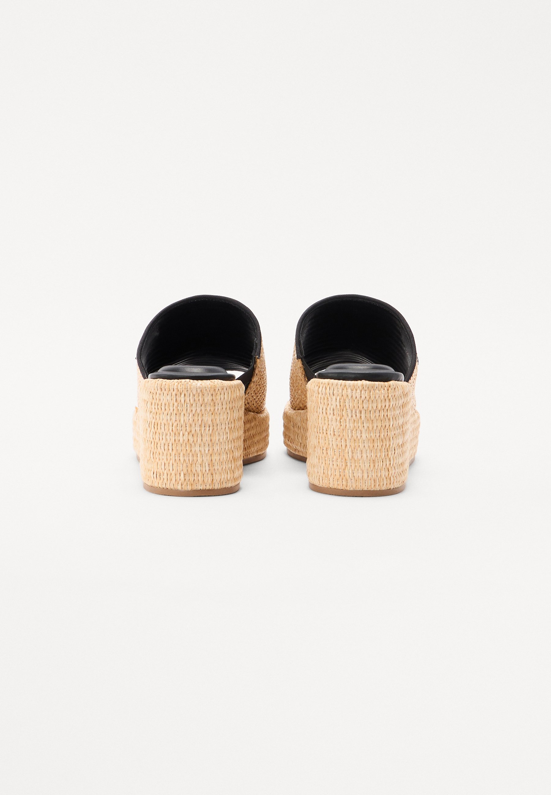 DKNY CONRAD - Wedge sandals - natural/black/sand - Zalando.co.uk