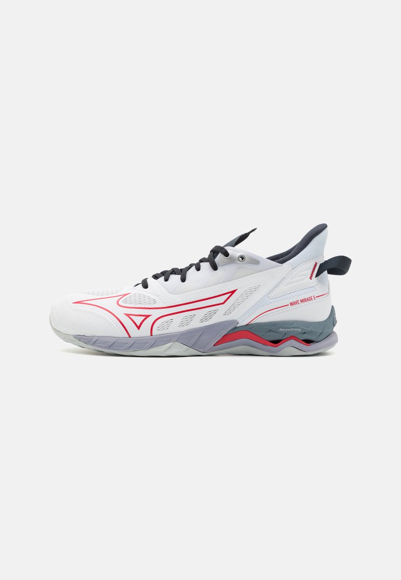 Mizuno WAVE MIRAGE 5 - Handball shoes - white/salsa/black