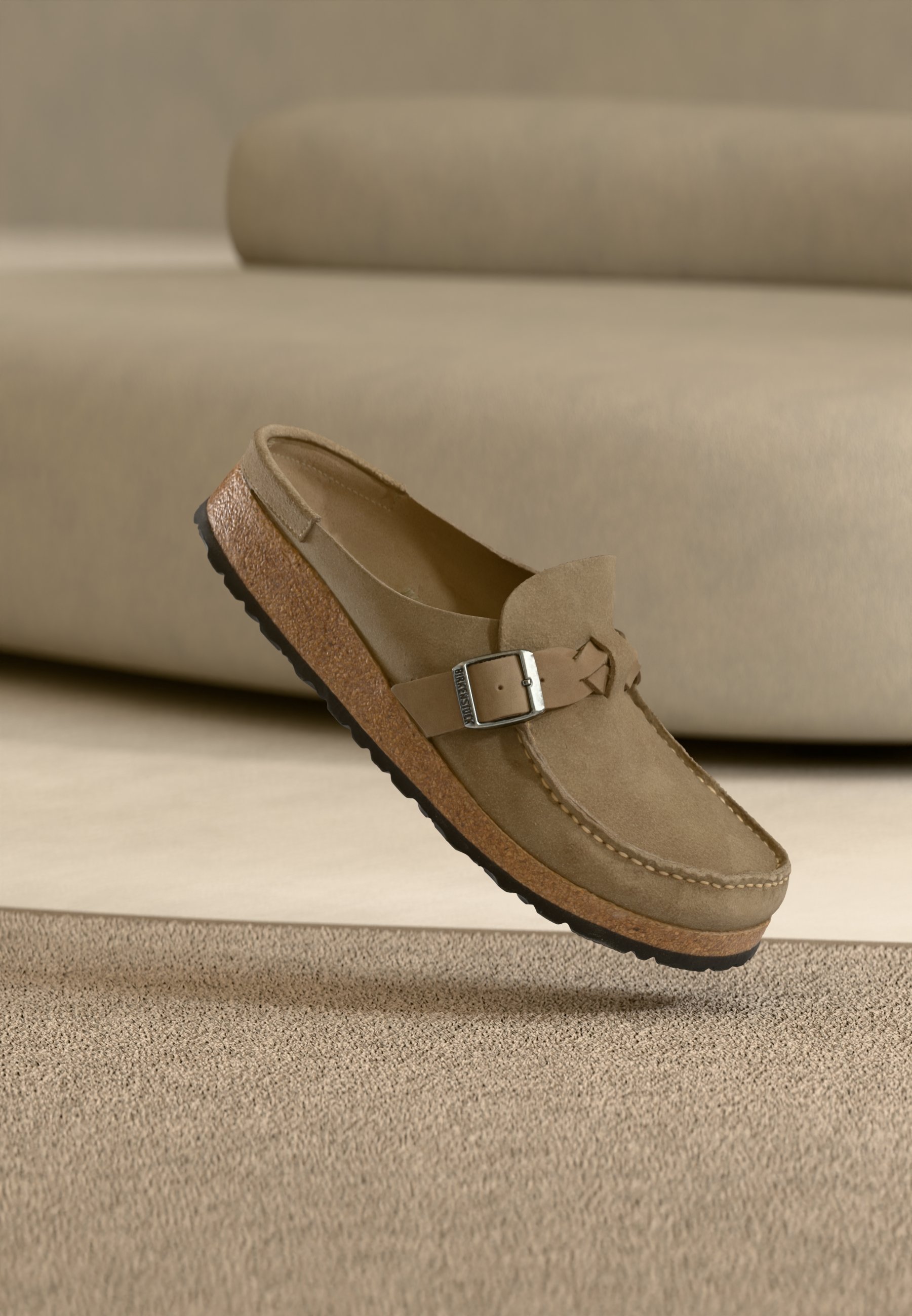 Birkenstock Brown Loafers with Silver Buckle These are the comfy Birkenstocks everyone will be wearing  main image 3