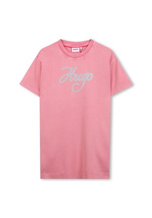 SHORT SLEEVES - Jersey dress - rasberry