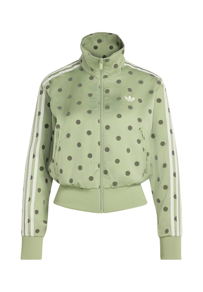 adidas Originals SATIN POLKA DOTS TT - Zip-up sweatshirt - magic lime ...