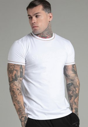 SIKSILK MUSCLE - Majica kratkih rukava s printom - white