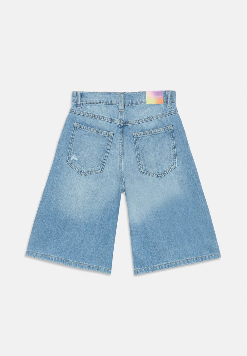 NAME IT KIDS gestreepte wide leg short NKFBELLA medium blue denim
