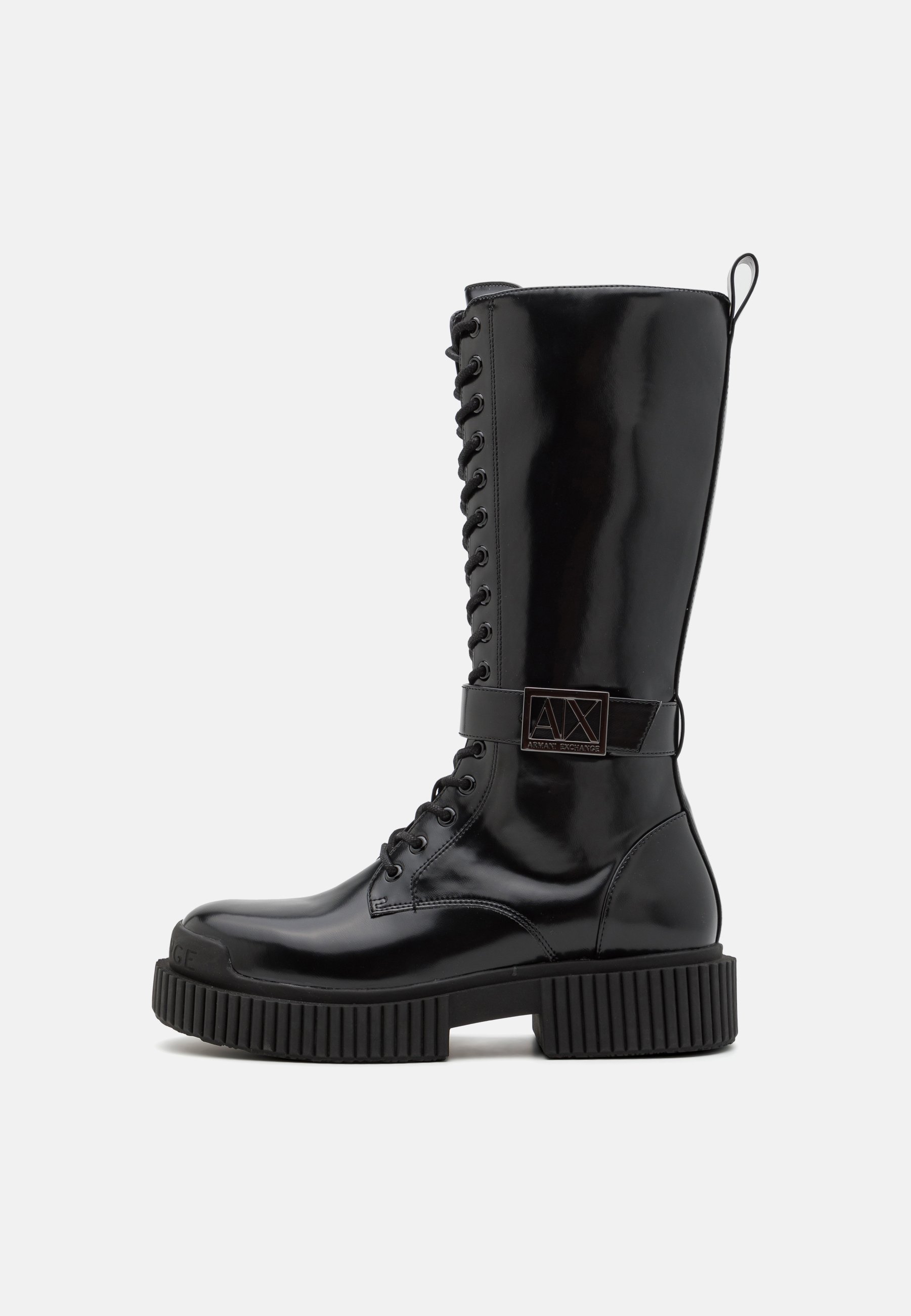 Armani Exchange BOOT - Bottes à plateau - black/noir - ZALANDO.FR