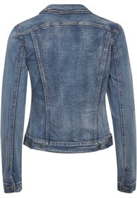 Jeansjacka i ljusblått med klassisk krage, långa ärmar och knappdetaljer. Har en urblekt textur och en yoke-detalj bak.