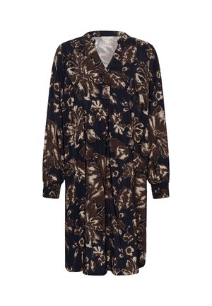 Bon'A Parte, BPMARGRARET DRESS - Robe de jour - black big brown flower print