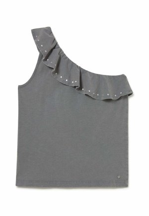 Brownie, CAMISETA ASIMÉTRICA VOLANTES TACHAS - Top - antracita
