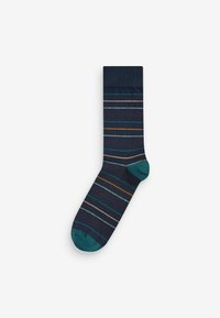 Next STRIPE FIVE PACK - Calcetines - navy blue green