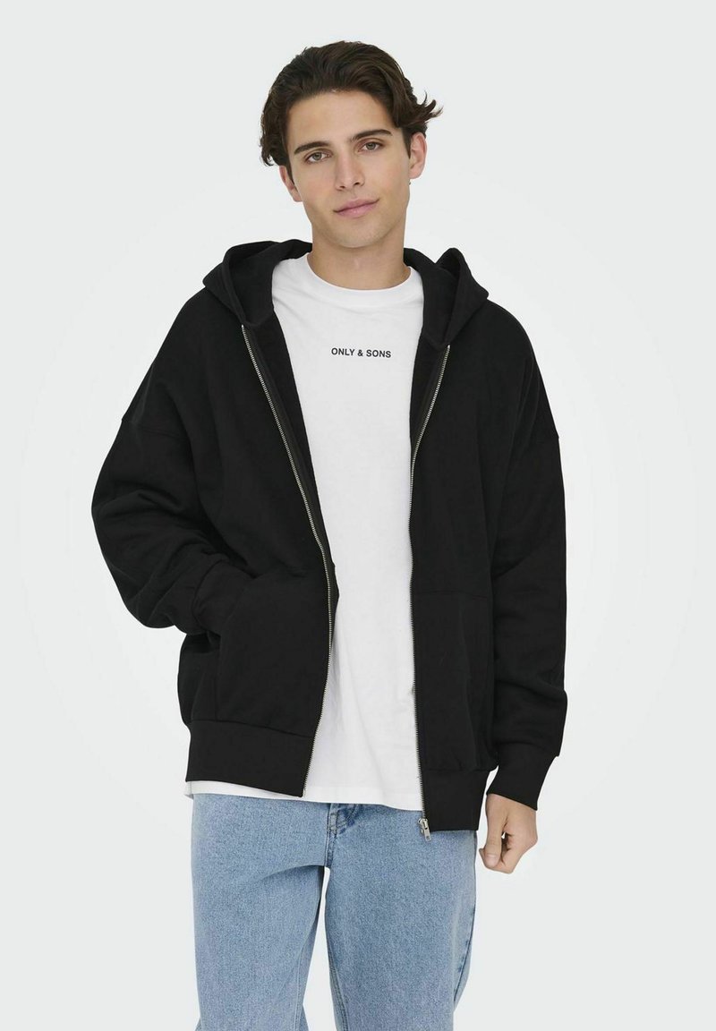 Only & Sons Sweater met rits - black