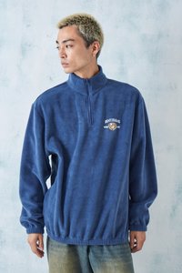 BDG Urban Outfitters EMBROIDERED - Fleece jumper - blue