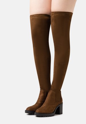 ONLBARBARA LIFE LONG BOOT - Stivali sopra il ginocchio - cognac