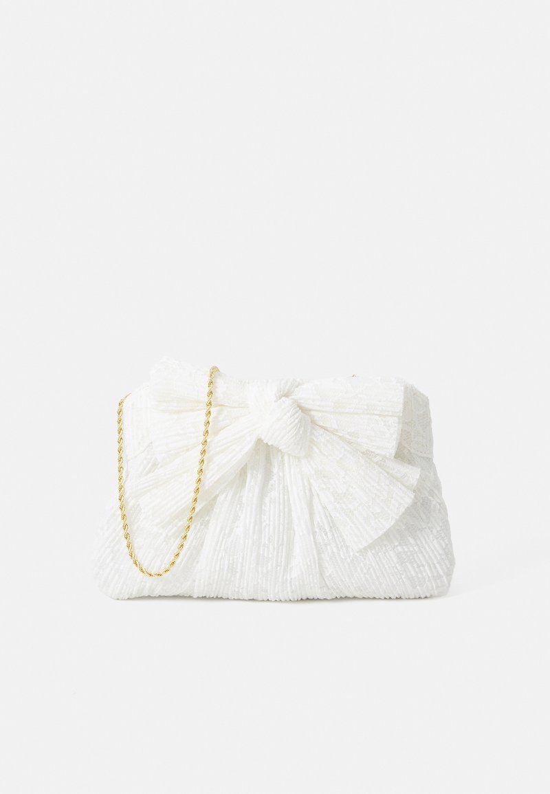 Loeffler Randall RAYNE PLEATED FRAME WITH BOW - Cross body bag - white/cream