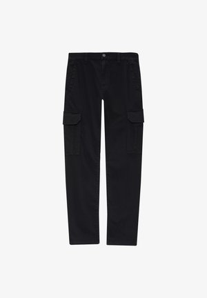 BROEK PETE REGULAR FIT MID RISE STRAIGHT LEG - Cargo hlače - schwarz