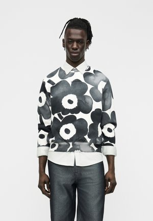 Marimekko LEIOT AKVARELLI UNIKKO UNISEX - Športni pulover - off white/grey/black