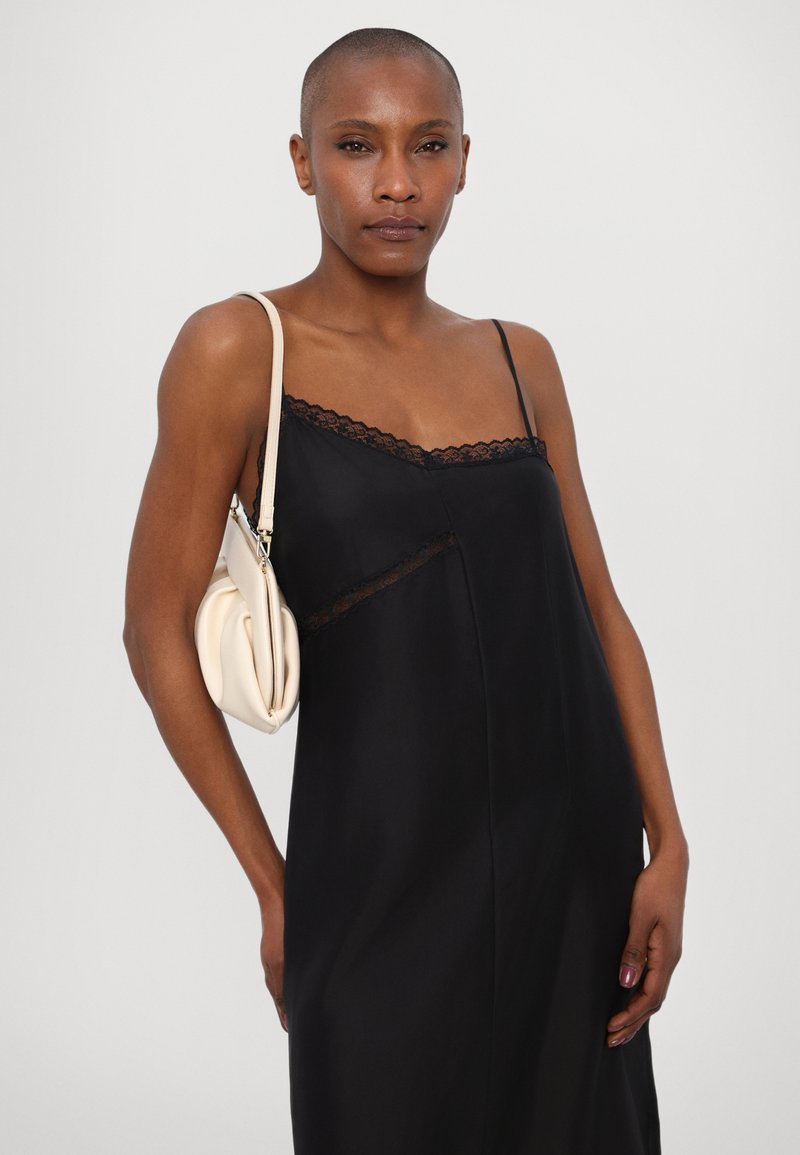 chinese dress ladies Designer Black Silk satin maxi dress | Shop Online main image 0