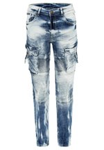 Jeans Cipo & Baxx Femme Destroyed - Coupe Ajustée Délavage Bleu