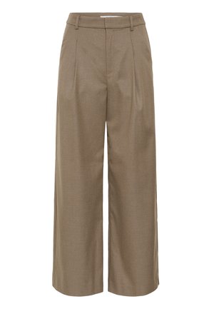 Gestuz, PAULA WIDE PANTS  - Pernera ancha - dark timberwolf melange