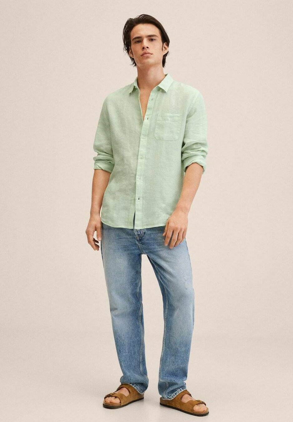 Mango AVISPA - Camicia - pastelgroen/verde chiaro - Zalando.it