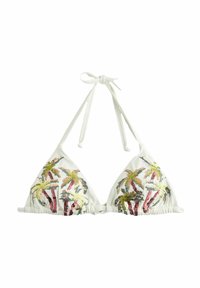 Next Bikiinide ülaosa - white palm sequin