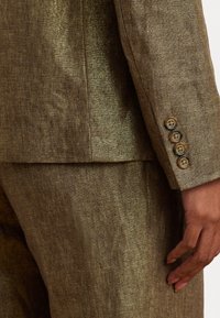 Lauren Ralph Lauren STRETCH VELVET BLAZER - Žakete - metallic bronze