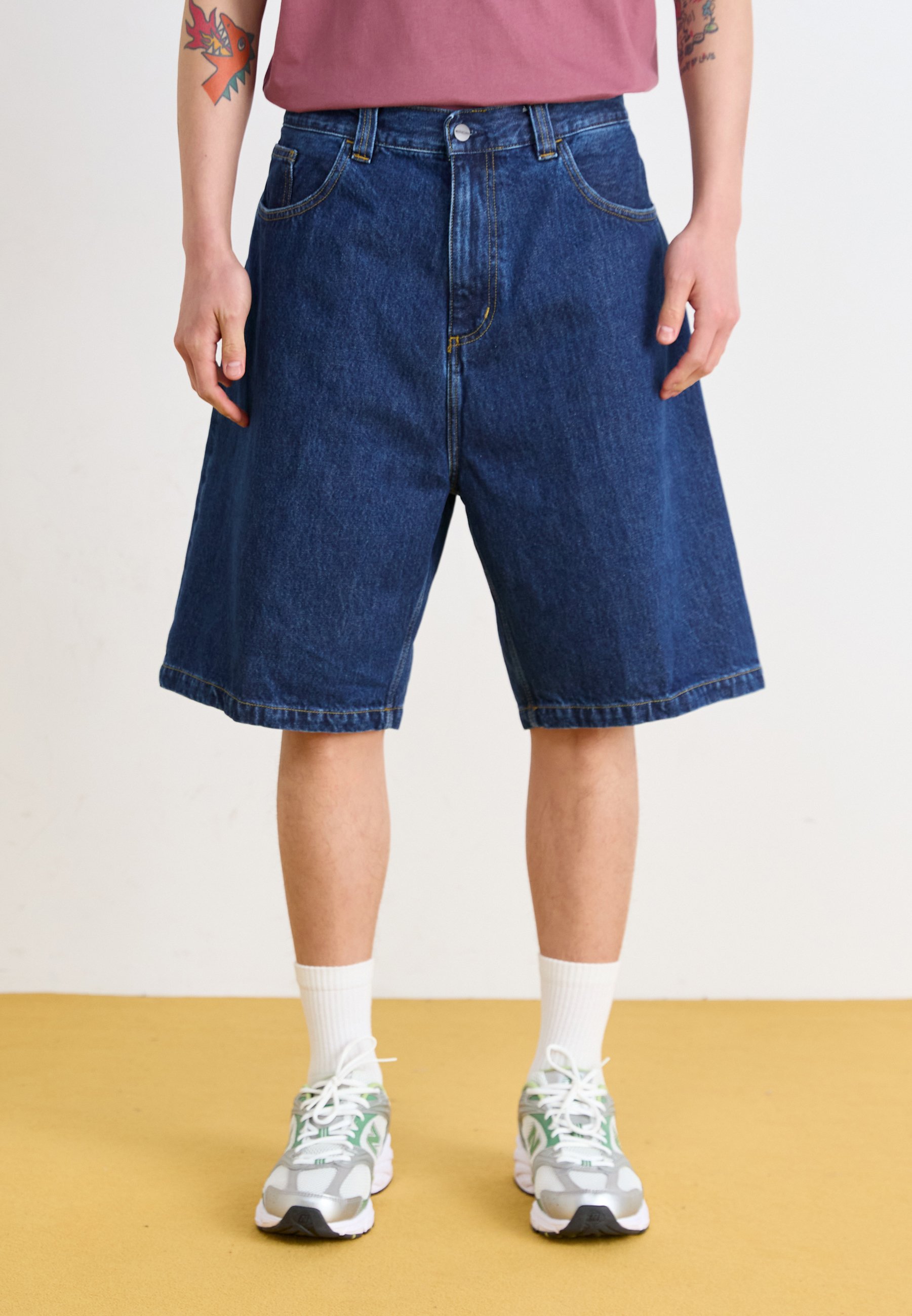 Short En Jean Brut Chemins Blancs - Taille 34 (XS Femme) - Bleu Denim - Neuf Sans étiquettes