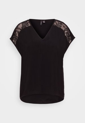 Vero Moda Tall, VMRUSK V NECK - Bluse - black