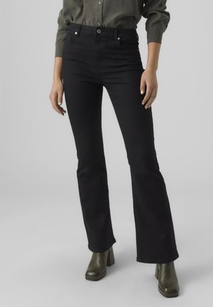 Bootcut piegriezuma džinsi - black denim