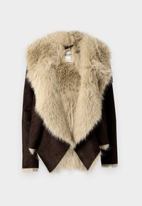 ROCK CHIC  - Imitert skinnjakke - brown