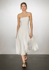 Massimo Dutti - FLOWING STRAPPY - Day dress - white Thumbnail Image 1
