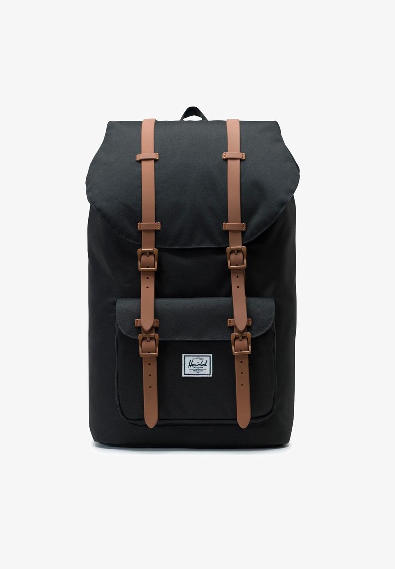 Herschel LITTLE AMERICA - Rucksack - black / saddle brown