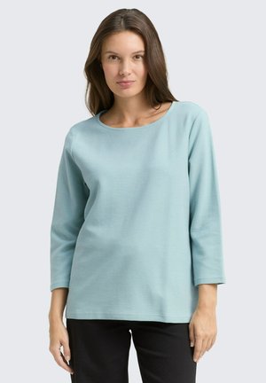 MIT OTTOMAN-STRUKTUR - Langarmshirt - white moss