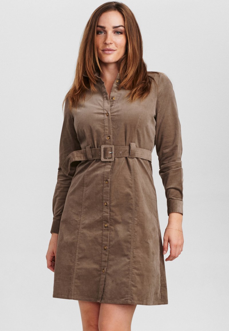 Damen Freizeitkleider | Simply Copenhagen Blusenkleid walnut/braun - JZ76236 Damen Freizeitkleider | Simply Copenhagen Blusenkleid walnut/braun - JZ76236