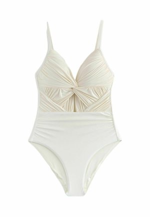 REGULAR FIT - PADDED DRAPED TUMMY CONTROL - Badedragt - cream