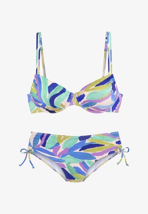 SET - Bikini - blau grün