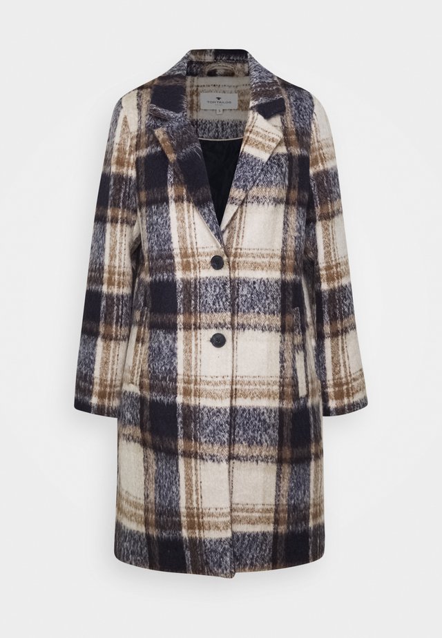EASY PLAID - Mantel - navy/sand