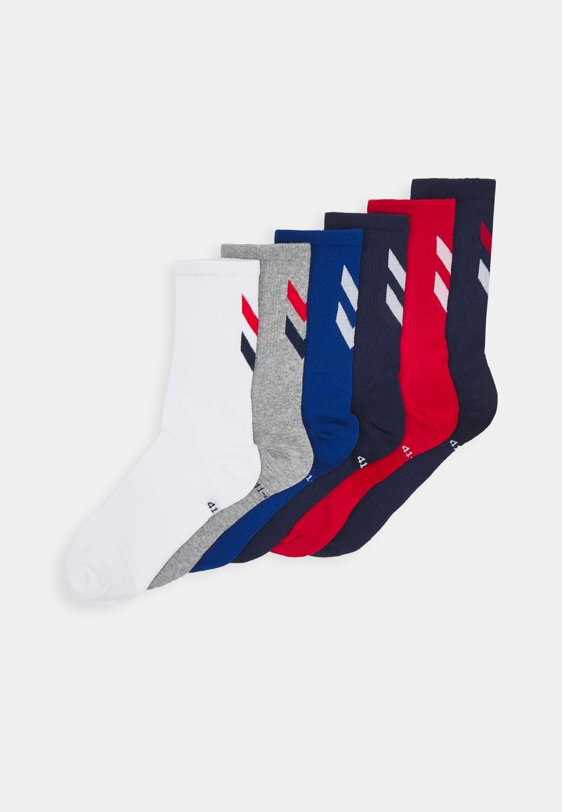 Hummel CHEVRON  6 PACK  - Sportske čarape - white/blue/red/grey
