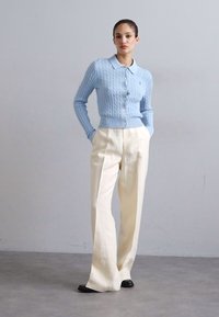 Polo Ralph Lauren WIMBLEDON CABLE SHORTSLEEVE CARDIGAN - Cardigan - cold springs