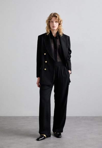 Victoria Beckham BUTTON DETAIL DOUBLE BREASTED - Īss mētelis - black