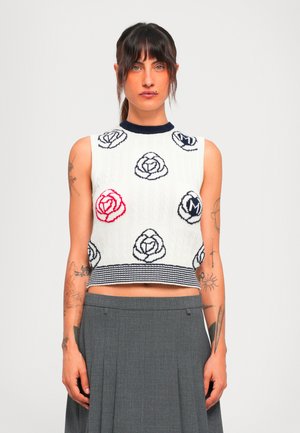 DIDIMO - Waistcoat - blu-rosso-dis