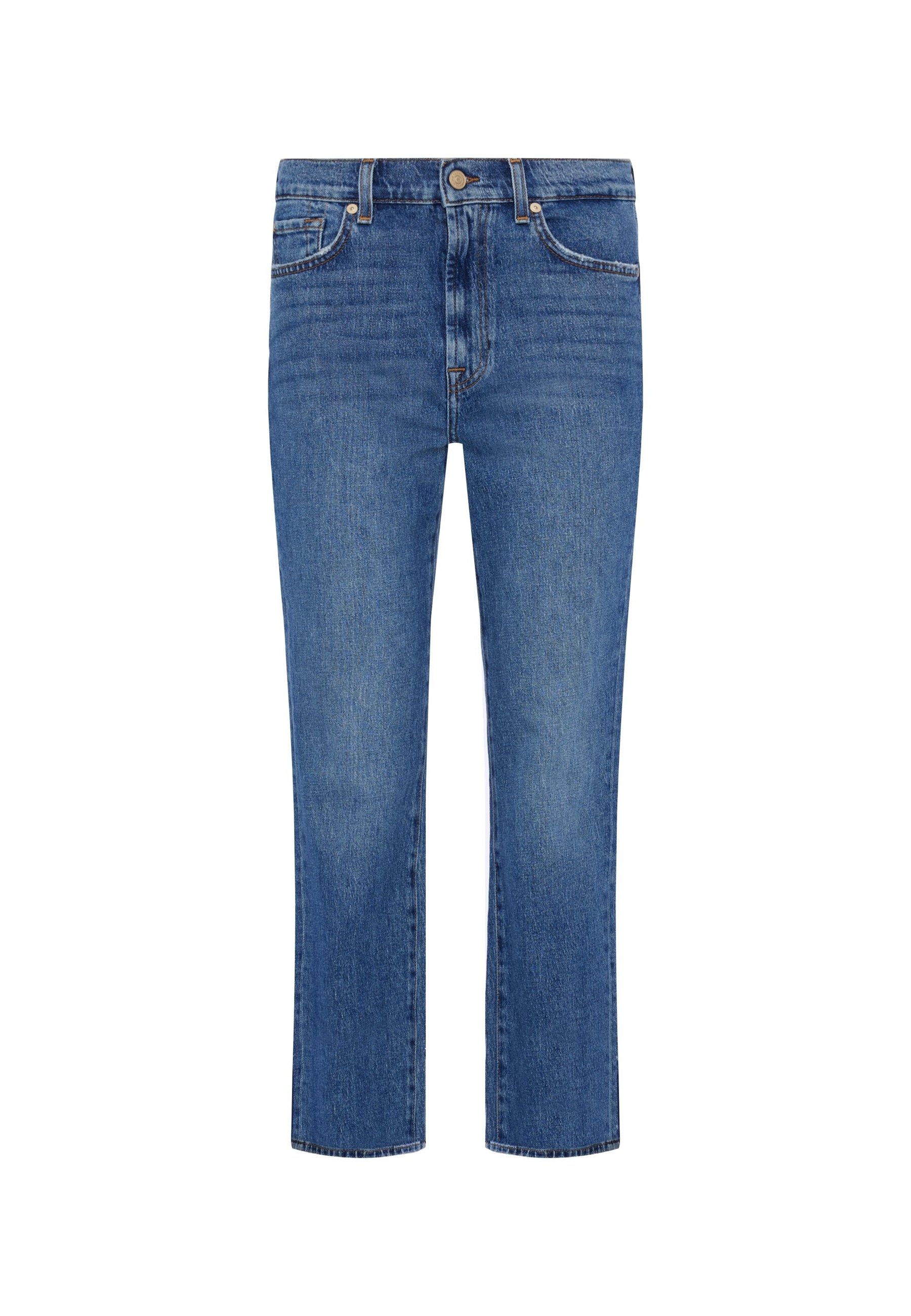 パンツ 7 FOR ALL MANKIND Women Straight Pants JSP0A910CIDARK Blue 7 for all mankind - Jeansy Straight Leg/niebieski - Zalando.pl