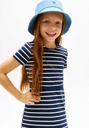 ESSENTIAL PUNTO  SS - Vestito di maglina - dark night navy stripes