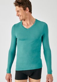 Damart COL V FINE SENSITIVE MANCHES LONGUES - Hemd - vert