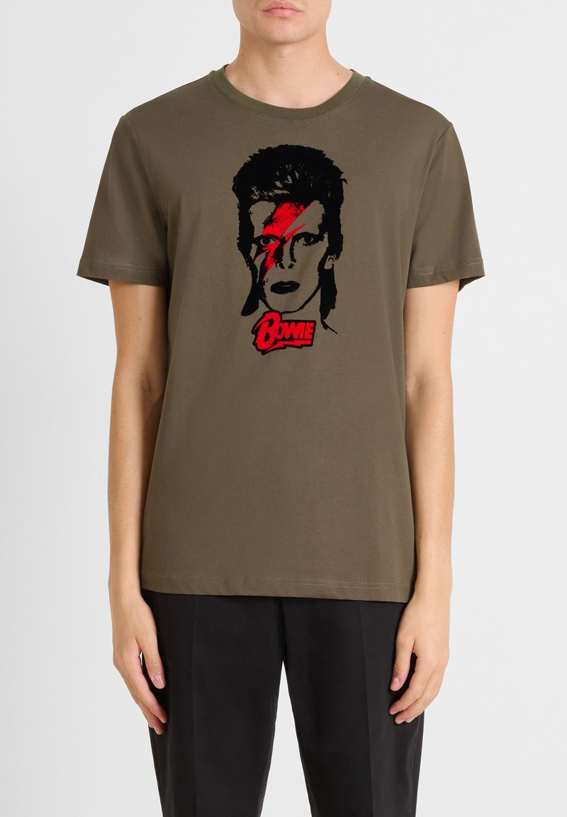 Antony Morato REGULAR FIT AND FLOCK - Camiseta estampada - army