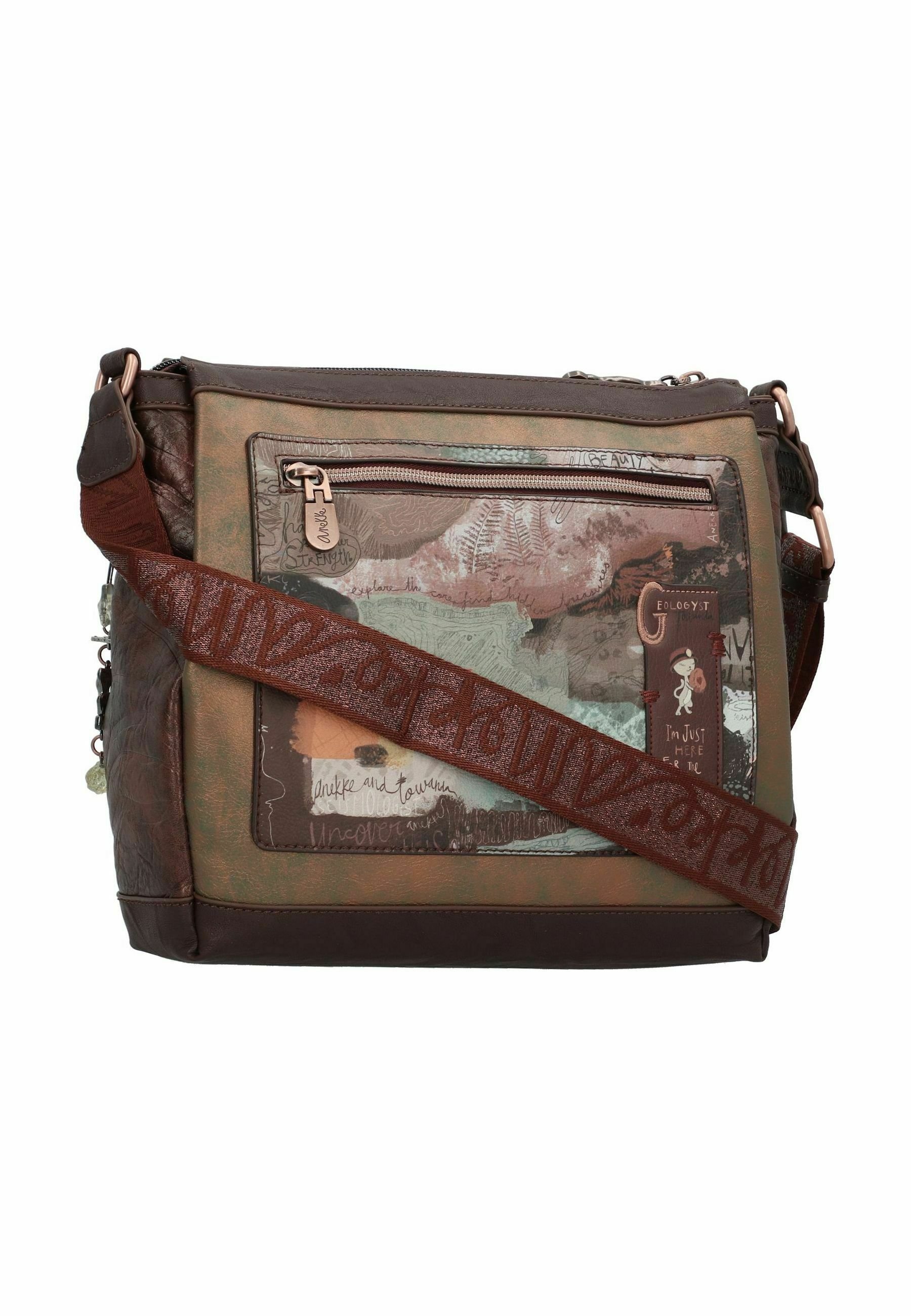 Sac à Bandoulière Anekke En Cuir Marron - Fermeture éclair - Modèle 35673-246 - Style Classique Et Pratique - 12