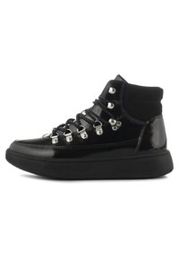 Woden IRIS FULL - Botins de atacadores - black